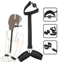 Algema Traseira Com Mordaça Bola Fetiche Sado Erótico Bondage - Miss Collection Sex Shop Produtos Adulto