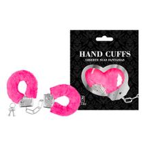 Algemas Bracelete e Pelúcia Aveludada Rosa Pink