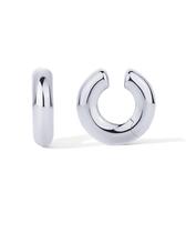 Algemas de ouvido PAVOI Chunky Tubular com dobradiças banhadas a ródio Algemas de ouvido PAVOI Chunky Tubular com dobradiças banhadas a ródio