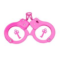 Algemas HUALIXUAN Metal Play, algemas policiais, algemas de brinquedo para crianças (rosa)