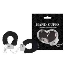 Algemas Metálicas com Pelúcia 20cm x 7cm Cor Preto Algemas Metálicas com Pelúcia 20cm x 7cm Cor Preto