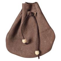 Algibeira De Bolso Couro Legítimo Viking Cosplay Cor Marrom Algibeira De Bolso Couro Legítimo Viking Cosplay Cor Marrom