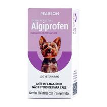 Algiprofen Anti-inflamatório 22mg Cães até 5Kg Pearson - 14 Comprimidos - Pearson Saúde Animal Algiprofen Anti-inflamatório 22mg Cães até 5Kg Pearson - 14 Comprimidos - Pearson Saúde Animal