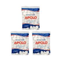 Algodao Apolo 100G Bolas Brancas - Kit Com 3Un Algodao Apolo 100G Bolas Brancas - Kit Com 3Un