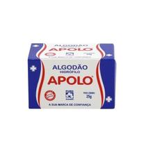 Algodão Apolo Hidrofilo 25g - Embalagem c/ 20 unidades