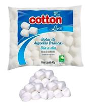 Algodao Bola Branco Cotton Line 40gr 10 Pacotes