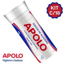 Algodao Disco Apolo 70g Limpeza Facial Maquiagem Manicure Pedicure - Kit Com 18 Algodao Disco Apolo 70g Limpeza Facial Maquiagem Manicure Pedicure - Kit Com 18