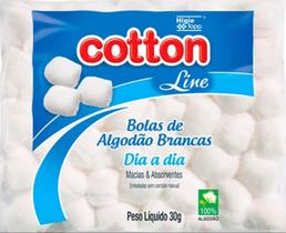 Algodão em bolas brancas cotton line- 30g
