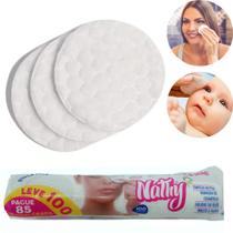 Algodão Em Disco P/ Limpar Pele Rosto Olhos Macio Absorvente Pct Com 100 Unidade