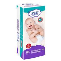 Algodão Flock Baby Quadrado 100 Unidades Algodão Flock Baby Quadrado 100 Unidades