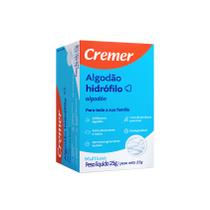 Algodão Hidrófilo 100% Puro Extra-absorvente 25g Cremer