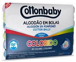 Algodão Hidrófilo Colorido em Bolas - 50g CottonBaby Algodão Hidrófilo Colorido em Bolas - 50g CottonBaby