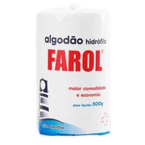 Algodão hidrófilo rolo 500g - Farol Algodão hidrófilo rolo 500g - Farol