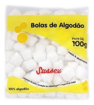 Algodão Hidrófilo Sussex Bola Branco 100g Algodão Hidrófilo Sussex Bola Branco 100g