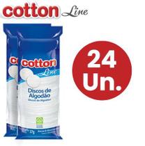 Algodão Limpeza Facial Disco Cotton Line - Kit com 48 ou 12 Unidades