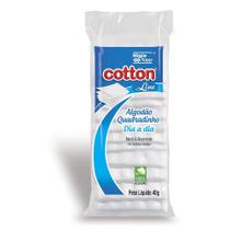 Algodão Quadradinho Cotton Line 40g - Ideal para Remoção de Maquiagem e Limpeza Algodão Quadradinho Cotton Line 40g - Ideal para Remoção de Maquiagem e Limpeza