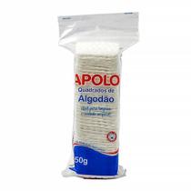 Algodão quadrado apolo 50g puro algodão