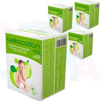 Algodão quadrado Baby Bella cotton kit com 03 pacotes Algodão quadrado Baby Bella cotton kit com 03 pacotes