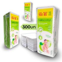 Algodão quadrado bebê bellacotton 300 unidades Algodão quadrado bebê bellacotton 300 unidades