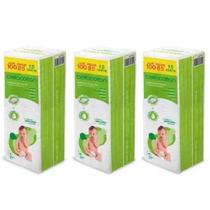 Algodão Quadrado Pacotão Puro Bellacotton Biodegradável Kit 3 Com 100 Unidades