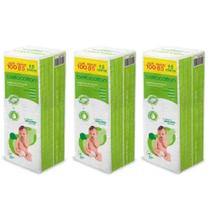 Algodão Quadrado Pacotão Puro Bellacotton Biodegradável Kit 3 Com 100 Unidades