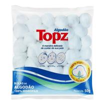 Algodão Topz Bola Hidrófilo 50g Embalagem com 36 Unidades