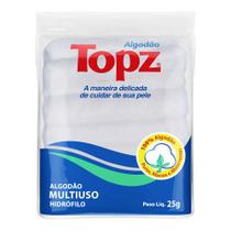 Algodão Topz Multiuso Hidrófilo 100% Macio & Absorvente 25g