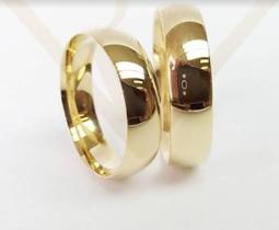Aliança 05 gramas o par de ouro 14k