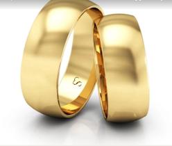 Aliança 10 gramas o par de ouro 14k