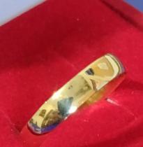 Aliança 4 mm Resistente Ouro 18 Kilates Maciça 3.50 Gamas Unidade