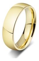 Aliança 6mm Banhada a Ouro 18K