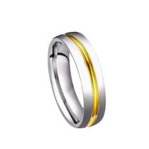 Aliança 6mm Prata Namoro Namorados Risco Ouro 18k Filete Compromisso Luxo