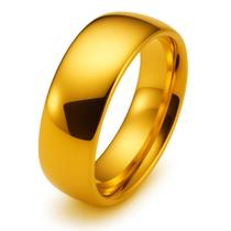 Aliança 8mm Banhada Ouro 18k Compromisso Casamento Noivado Casal Tradicional Anatômica Luxo