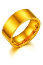 Aliança 8mm Banhada Ouro 18k Reta Casal Noivados Compromisso Tradicional Luxo Anatômica