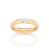Aliança Abaulada Com Zircônia Banhado a Ouro Rommanel 513642 Tamanho:14Cor:BRANCO