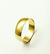 Aliança Abaulada Lisa 5,2mm Banho Ouro 18k 2540