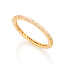 Aliança aparador folheada a ouro BRANCO 512773 Rommanel