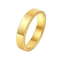 Aliança Avulsa Ouro 18k Banhada Reta Tungstênio 4mm Aliança Avulsa Ouro 18k Banhada Reta Tungstênio 4mm