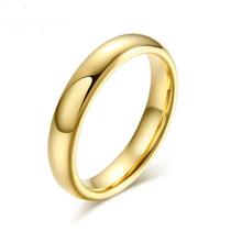Aliança avulsa ouro 18k banhada tradicional tungstênio 4mm