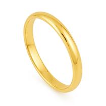 Aliança banhada ouro 18k 2mm