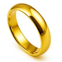 Alianca Banhada Ouro 18k 4mm Anatômica Tradicional Casamento Noivado Casal Compromisso Luxo