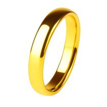 Aliança Banhada Ouro 18k 4mm Casamento Noivado Compromisso Luxo Casal Tradicional