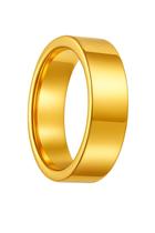 Aliança Banhada Ouro 18k 6mm Reta Casal Noivado Compromisso Uniao Luxo Tradicional