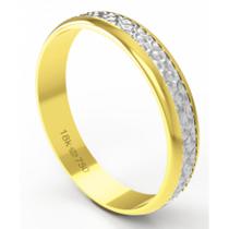 Aliança Bodas de Prata Ouro 18k 750 4mm BP-20