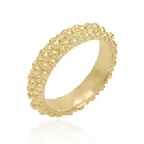 Aliança Bolinhas Folheado em Ouro 18k Aliança Bolinhas Folheado em Ouro 18k