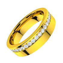 Aliança Branhada Ouro 18k Pedras Zirconia 6mm Tungstenio Casamento Cônjugue Aliança Branhada Ouro 18k Pedras Zirconia 6mm Tungstenio Casamento Cônjugue