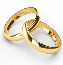 Aliança Casamento e Noivado De Ouro 18k abaulada Com 5mm/7g