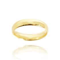 Aliança Clássica Meia Cana Semijoia Banho De Ouro 18k Anatômica 4 Mm Aliança Clássica Meia Cana Semijoia Banho De Ouro 18k Anatômica 4 Mm