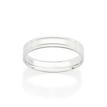 Aliança com frisos de prata 925 810214 Rommanel Aliança com frisos de prata 925 810214 Rommanel