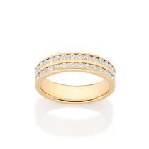 Aliança Com Zircônias Banhado a Ouro Rommanel 513641 Tamanho:16Cor:BRANCO